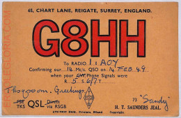 Ad9144 - GREAT BRITAIN - RADIO FREQUENCY CARD - England - 1949 - Radio