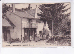 VILLENEUVE-D'AMONT: Restaurant Lefran - Très Bon état - Otros & Sin Clasificación