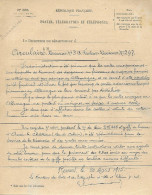 Postes 503 Circulaire 20 Mars 1915 Receveurs N° 318 & Facteurs N° 297 - Correspondance Prisonniers Drapeaux Interdits - Lettres & Documents