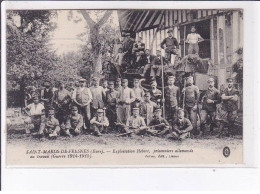 SAINT-MARDS-de-FRESNES: Exploitation Hebert, Prisonniers Allemands Au Travail Guerre 1914-1915, Battage - Très Bon état - Autres & Non Classés