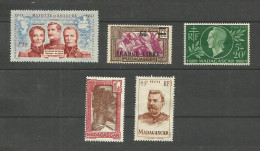 MADAGASCAR N°231, 239, 288, 289, 318 Neufs Avec Charnière* Cote 6.60€ - Neufs