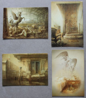 Jean-Marie POUMEYROL (artiste Peintre), Lot De 4 Cartes Postales - Peintures & Tableaux