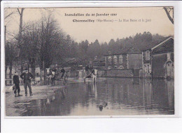 CHAMOUILLEY: La Rue Basse Et Le Jard, Inondation 1910 - Très Bon état - Autres & Non Classés