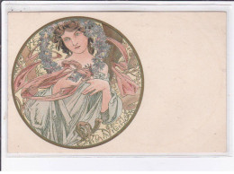 MUCHA Alphonse : Carte Postale Du Mois De Decembre (variante Sans Le Mois !) - Très Bon état - Mucha, Alphonse