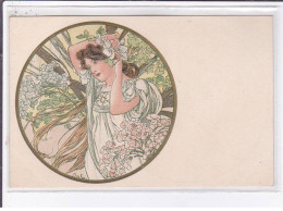 MUCHA Alphonse : Carte Postale Du Mois De Juin (variante Sans Le Mois !) - Très Bon état - Mucha, Alphonse