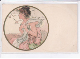 MUCHA Alphonse : Carte Postale Du Mois De Septembre (variante Sans Le Mois !) - Très Bon état - Mucha, Alphonse