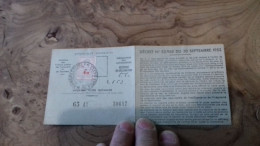 236/ RECEPISSE DE DECLARATION DE MISE EN CIRCULATION DE VEHICULE A MOTEUR SCOOTER  VESPA 1963 - Membership Cards