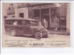 BUEIL: A. Boulay, Café Billard Jeu De Boules Autocar - état - Andere & Zonder Classificatie