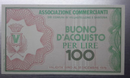 BUONO D' ACQUISTO DA LIRE 100 ASS COMMERCIANTI VILLASTELLONE VALIDO FINO AL 31.12.1976 (A.5) - [10] Assegni E Miniassegni