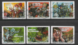 France 2011 Oblitéré Autoadhésif  N° 578 - 579 - 580 - 581 - 588 - 589   -     Fêtes  Et  Traditions Des Régions  ( II ) - Used Stamps