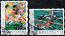 VEREINTE NATIONEN, UNO - GENF, 1988 , Mi 169 - 170 , SPORTS - SANTE, GESTEMPELT, OBLITERE - Gebraucht