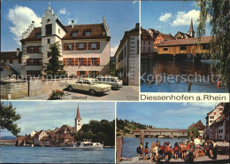 12588710 Diessenhofen Oberhof Holzbruecke Uferpartie Am Rhein Dampfer Diessenhof - Autres & Non Classés