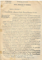 Postes 503 Circulaire 11 Août 1915 Receveurs N°498 Facteurs N° 472 Correspondance Prisonniers Guerre Pontarlier Besançon - Briefe U. Dokumente