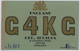 Ad9150 - GREAT BRITAIN - RADIO FREQUENCY CARD - England - 1948 - Radio