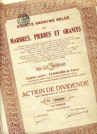 Belge Des MARBRES, PIERRES Et GRANITS; Action De Dividende - Mines