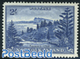 Norfolk Island 1947 2Sh, Blue, Stamp Out Of Set, Mint NH, Nature - Trees & Forests - Rotary, Lions Club