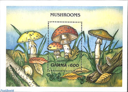 Ghana 1989 Amanita Rubescens S/s, Mint NH, Nature - Mushrooms - Champignons