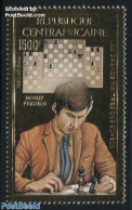 Central Africa 1983 Bobby Fisher 1v, Gold, Mint NH, Sport - Chess - Ajedrez
