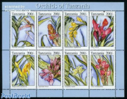 Tanzania 1994 Orchids 8v M/s, Mint NH, Nature - Flowers & Plants - Orchids - Tanzania (1964-...)