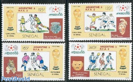 Senegal 1986 Football Winners 4v, Mint NH, Sport - Football - Senegal (1960-...)