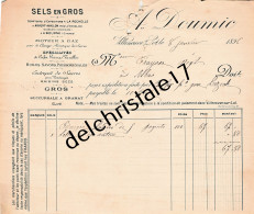 47 0278 VILLENEUVE SUT LOT LOT & GARONNE 1896 Sels En Gros A. DOUMIC Huiles Savons Poissons Salés à FRAYSSE - 1800 – 1899