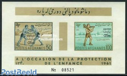 Afghanistan 1961 UNICEF S/s, Mint NH, History - Sport - Unicef - Sport (other And Mixed) - Afghanistan