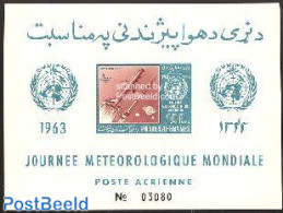 Afghanistan 1962 Meteorologic Day S/s, Mint NH, Science - Transport - Meteorology - Space Exploration - Clima & Meteorología