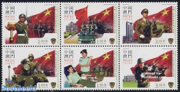 Macao 2004 Armed Forces 6v [++], Mint NH, History - Transport - Various - Flags - Militarism - Automobiles - Uniforms - Unused Stamps