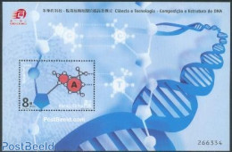 Macao 2001 DNA Structures S/S, Mint NH, Health - Science - Health - Chemistry & Chemists - Unused Stamps
