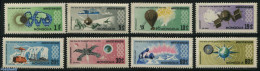 Mongolia 1965 Quiet Sun Year 8v, Mint NH, Science - Transport - The Arctic & Antarctica - Astronomy - Helicopters - Sp.. - Astrology