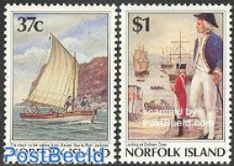 Norfolk Island 1988 200 Years Settlement 2v, Mint NH, History - Transport - Various - History - Ships And Boats - Unif.. - Ships