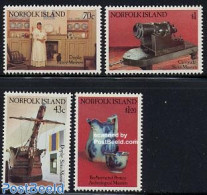 Norfolk Island 1991 Museums 4v, Mint NH, History - Transport - Archaeology - Ships And Boats - Art - Ceramics - Museums - Archeologie