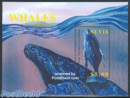 Nevis 2002 Humpback Whale S/s, Mint NH, Nature - Sea Mammals - St.Kitts E Nevis ( 1983-...)