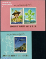 Ras Al-Khaimah 1967 Scouting 2 S/s, Mint NH, Sport - Transport - Scouting - Space Exploration - Ra's Al-Chaima