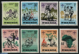 Rwanda 1978 Scouting 8v, Mint NH, Sport - Transport - Various - Scouting - Ships And Boats - Maps - Bateaux