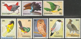 Rwanda 1980 Birds 8v, Mint NH, Nature - Birds - Birds Of Prey - Owls - Other & Unclassified