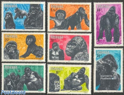 Rwanda 1983 Mountain Gorilla 8v, Mint NH, Nature - Animals (others & Mixed) - Monkeys - Altri & Non Classificati