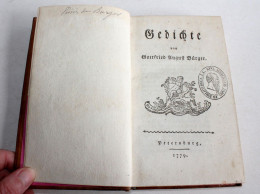 GEDICHTE VON GOTTFRIED AUGUST BURGER 1779 POESIE, POEMES En ALLEMAND / ANCIEN LIVRE XVIIIe SIECLE (2204.17) - Old Books