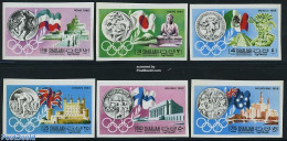 Sharjah 1968 Olympic History 6v Imperforated, Mint NH, Sport - Olympic Games - Schardscha