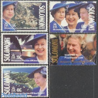 Solomon Islands 1992 Accession 40th Anniversary 5v, Mint NH, History - Transport - Kings & Queens (Royalty) - Ships An.. - Familias Reales