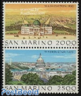 San Marino 1989 Washington 2v [:], Mint NH, Art - Architecture - Unused Stamps