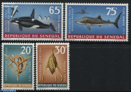 Senegal 1973 Marine Life 4v, Mint NH, Nature - Fish - Sea Mammals - Shells & Crustaceans - Peces