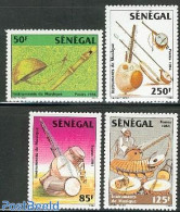 Senegal 1985 Music Instruments 4v, Mint NH, Performance Art - Music - Musical Instruments - Musique