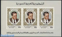Syria 1985 Assad Re-election S/s, Mint NH, History - Politicians - Syrië