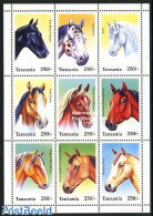 Tanzania 1996 Horses 9v M/s, Mint NH, Nature - Horses - Tanzanie (1964-...)