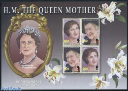 Turks And Caicos Islands 2002 Queen Mother 4v M/s, Mint NH, History - Kings & Queens (Royalty) - Familles Royales