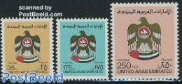 United Arab Emirates 1984 Definitives 3v, Mint NH, History - Transport - Coat Of Arms - Ships And Boats - Barcos
