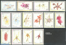Vanuatu 1982 Orchids 14v, Mint NH, Nature - Flowers & Plants - Orchids - Vanuatu (1980-...)