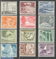 Switzerland 1949 Definitives 12v, Mint NH, Nature - Transport - Water, Dams & Falls - Automobiles - Cableways - Railwa.. - Unused Stamps