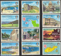 Alderney 1983 Definitives 12v, Mint NH, Nature - Religion - Sport - Transport - Various - Birds - Churches, Temples, M.. - Eglises Et Cathédrales